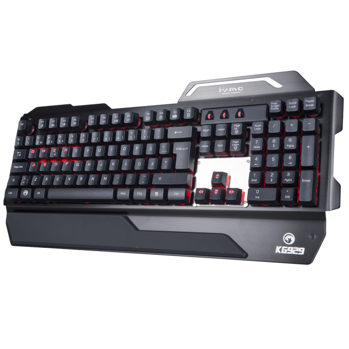 Teclado semi-mecánico gamer grande KG929