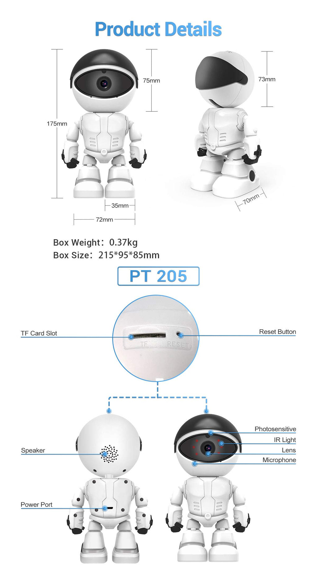 CAMARA DE SEGURIDAD ROBOT SMART WIFI