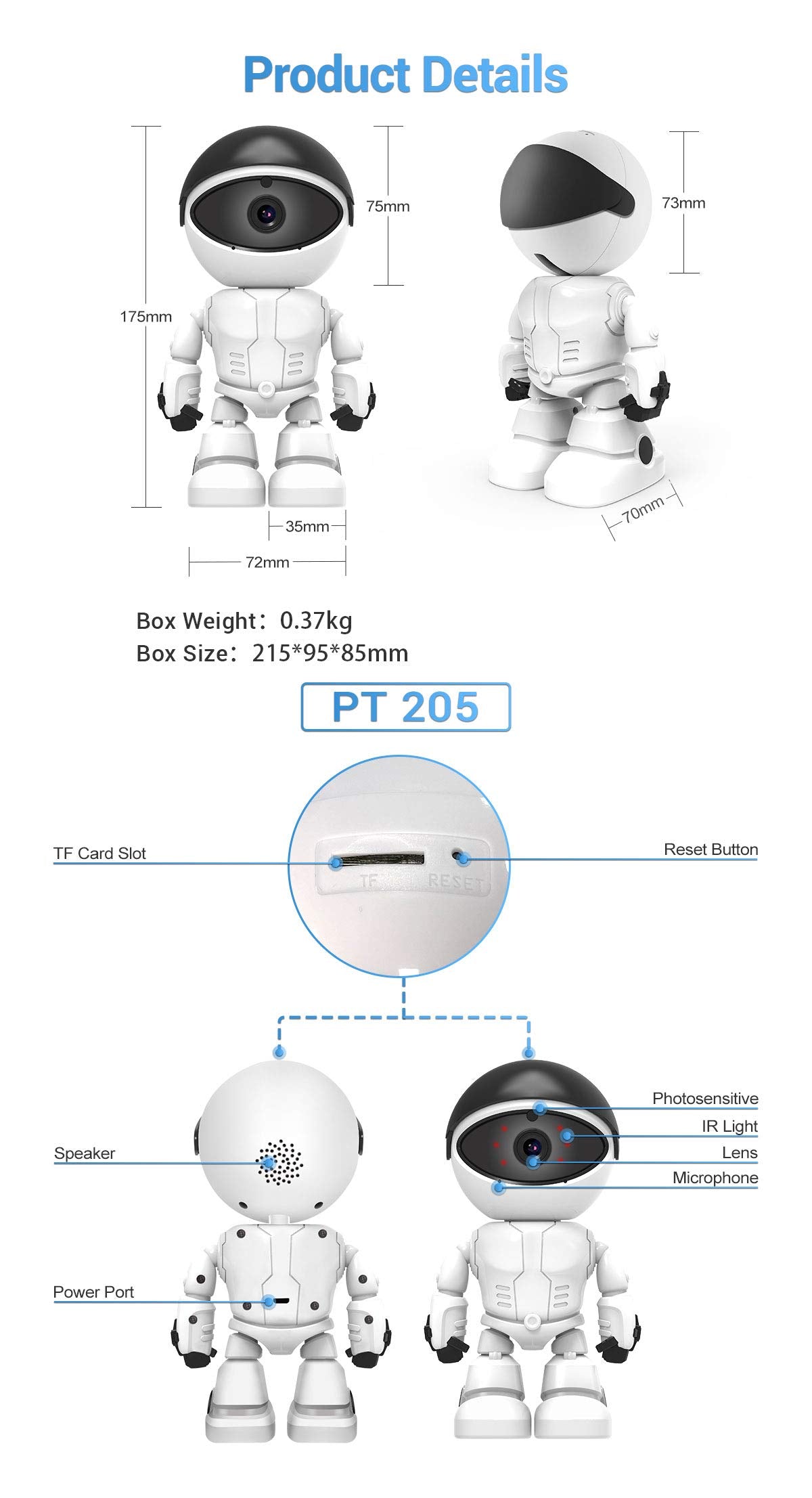 CAMARA DE SEGURIDAD ROBOT SMART WIFI