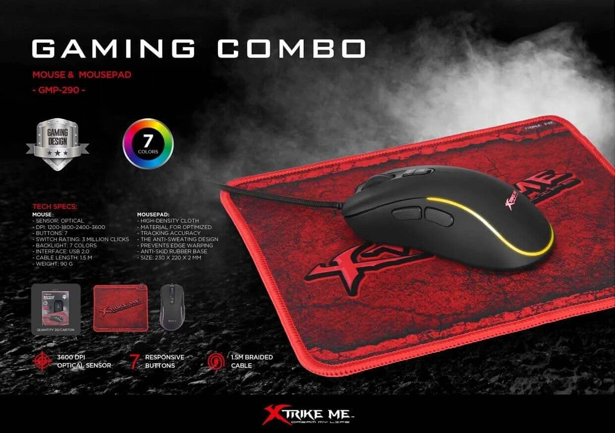 Como gamer mouse + mousepad