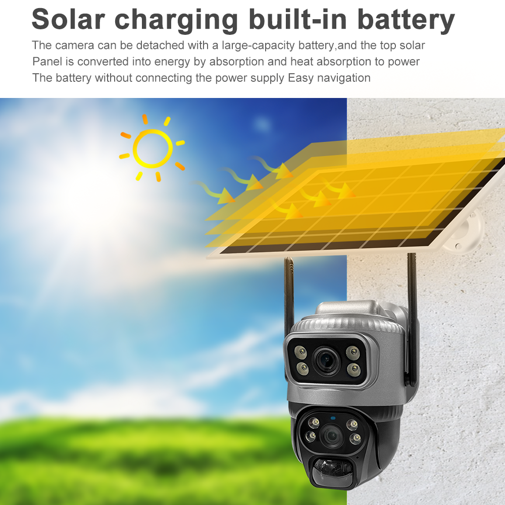 Cámara con panel solar VCS20-W