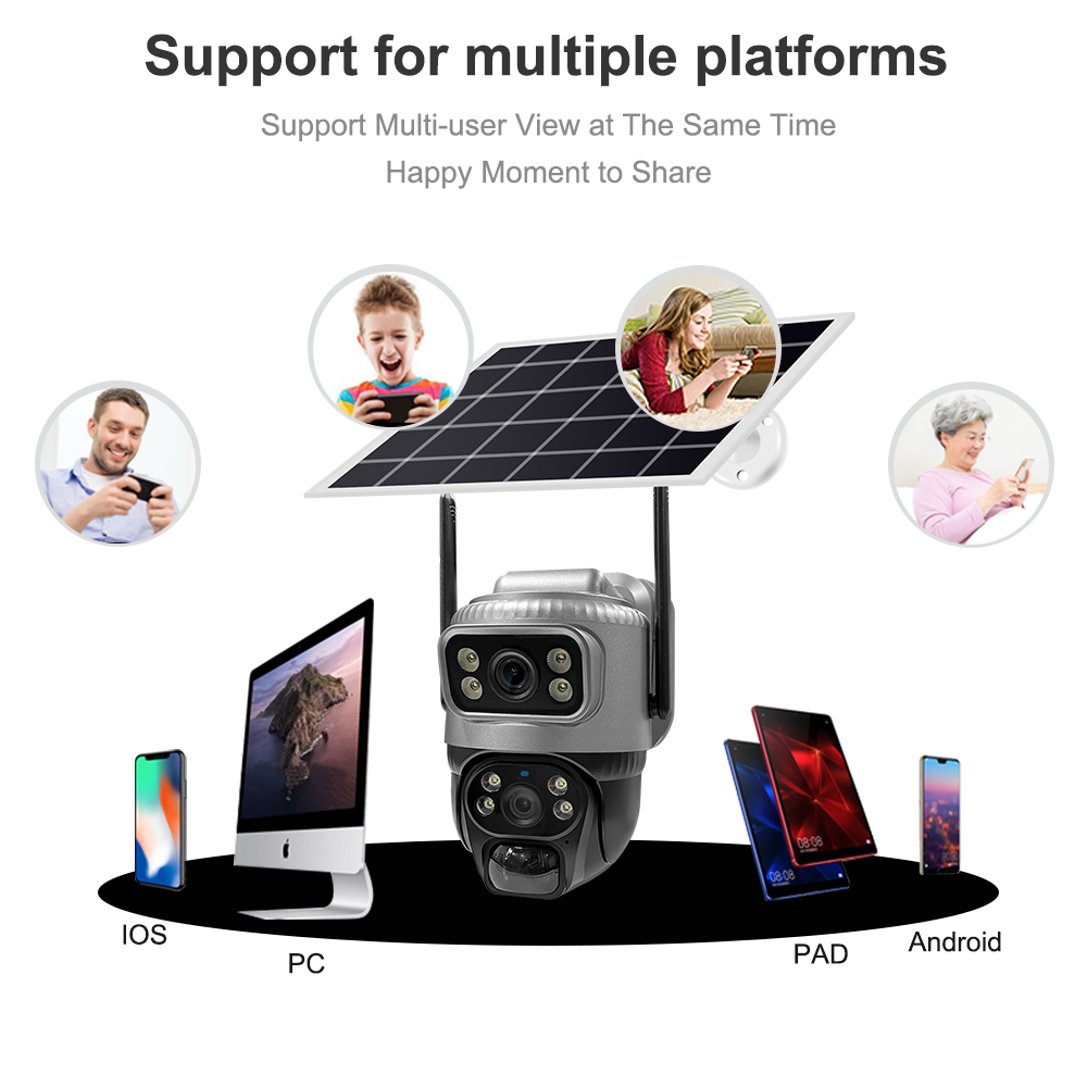 Cámara con panel solar VCS20-W